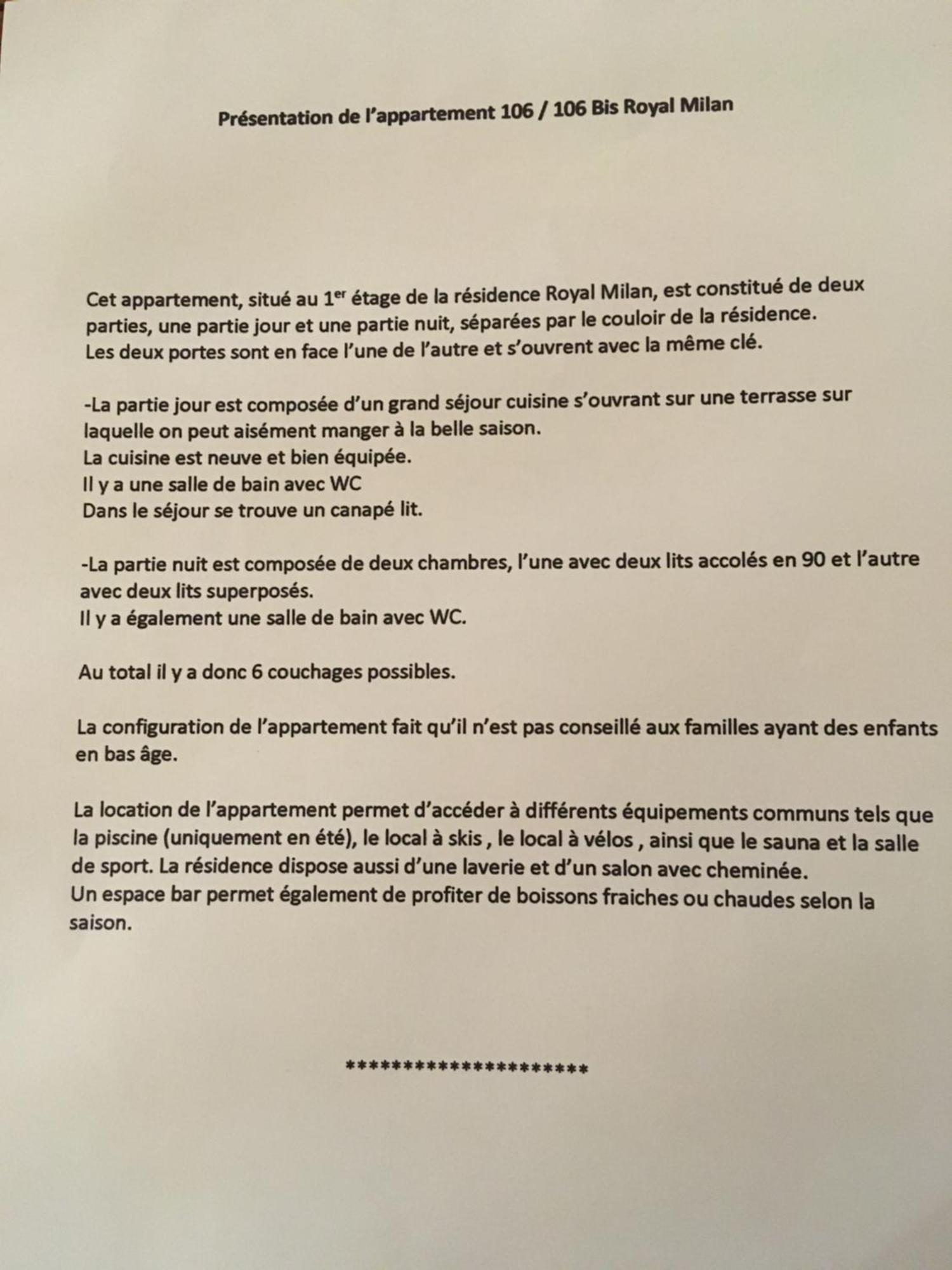 Appartement Royal Milan A Deux Cles Partie Nuit Et Partie Jour 생라리술랑 외부 사진